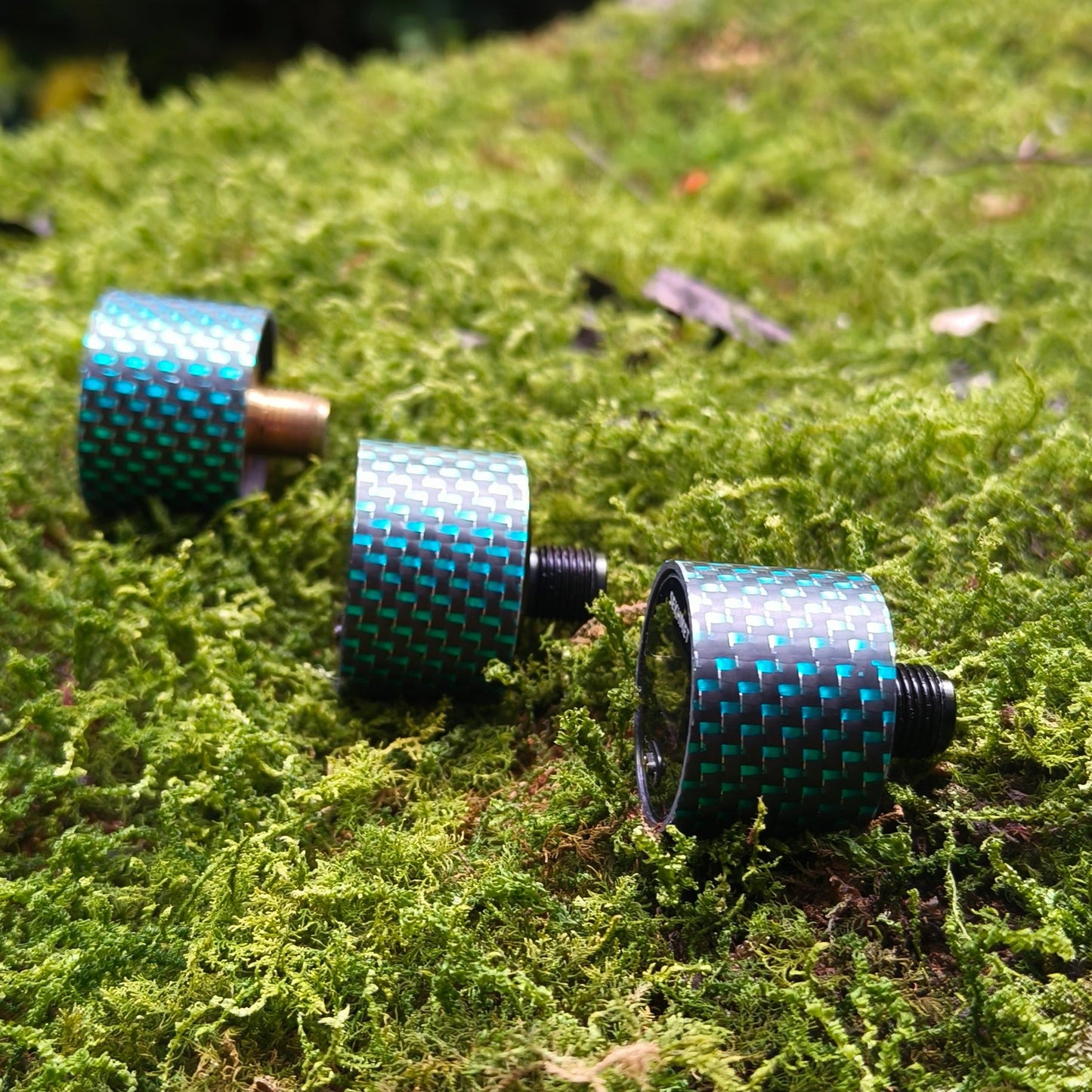 Carbon Fiber Pressure Gauge Cover-Aquamarine