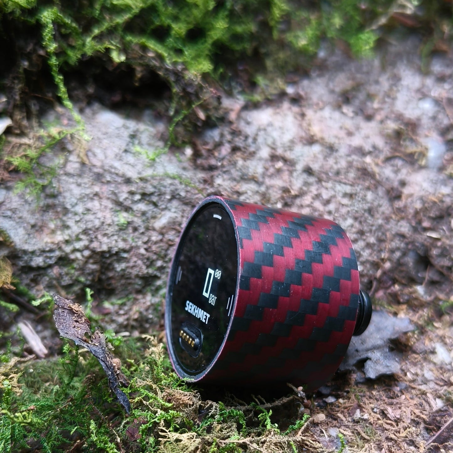 Carbon Fiber Pressure Gauge Cover-Burgundy