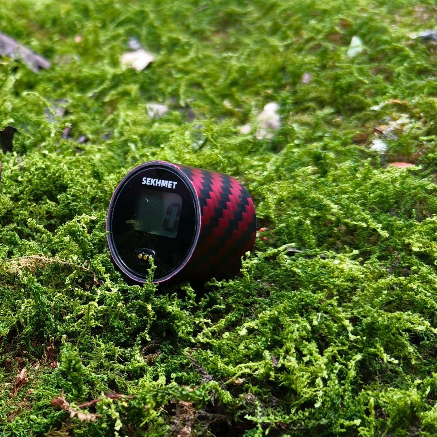 Carbon Fiber Pressure Gauge Cover-Burgundy