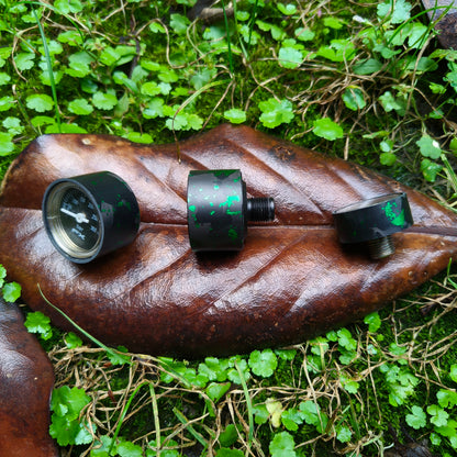 Carbon Fiber Pressure Gauge Cover-Sprinkle Green