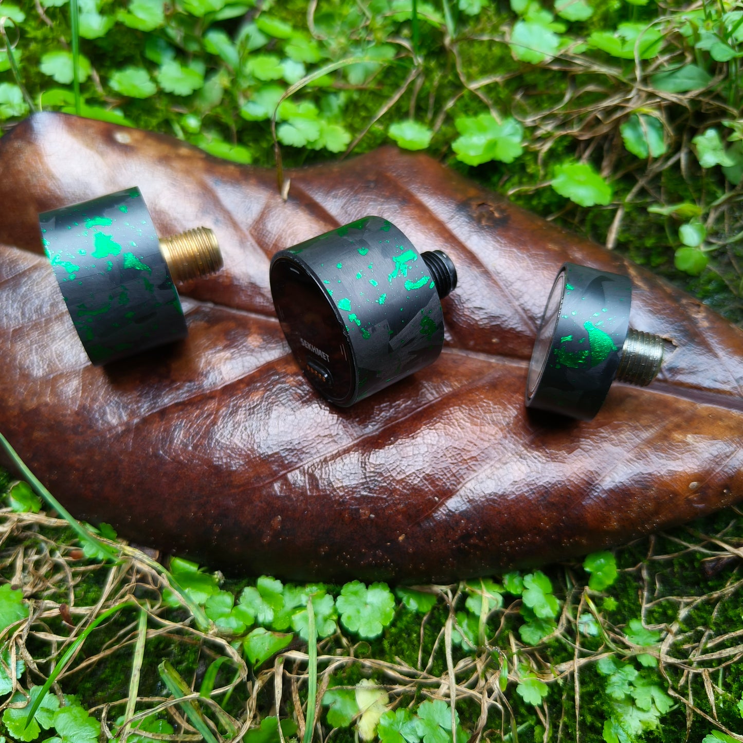 Carbon Fiber Pressure Gauge Cover-Sprinkle Green