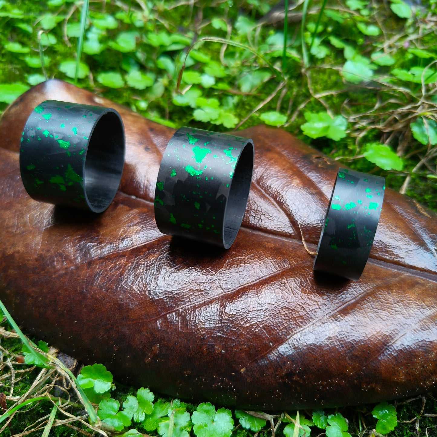 Carbon Fiber Pressure Gauge Cover-Sprinkle Green