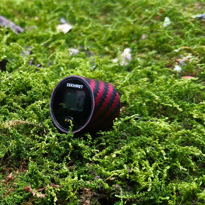 Carbon Fiber Pressure Gauge Cover-Burgundy