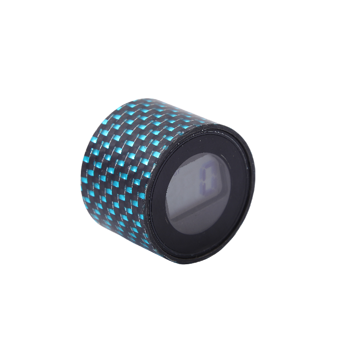 Carbon Fiber Pressure Gauge Cover-Aquamarine