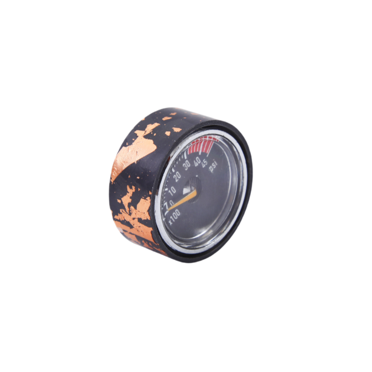 Carbon Fiber Pressure Gauge Cover-Sprinkle Salmon