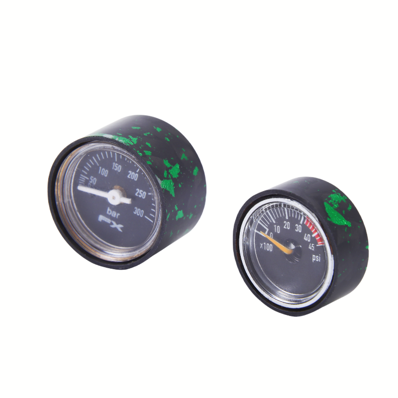 Carbon Fiber Pressure Gauge Cover-Sprinkle Green