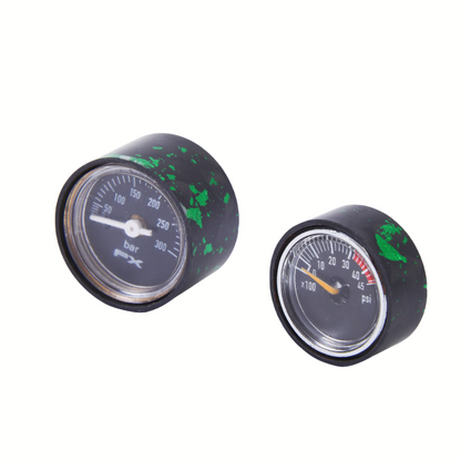 Carbon Fiber Pressure Gauge Cover-Sprinkle Green
