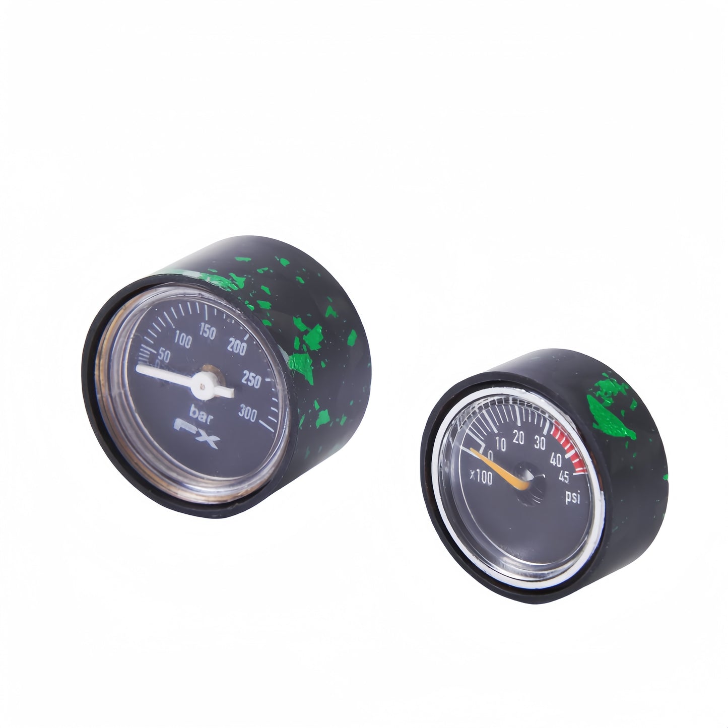 Carbon Fiber Pressure Gauge Cover-Sprinkle Green