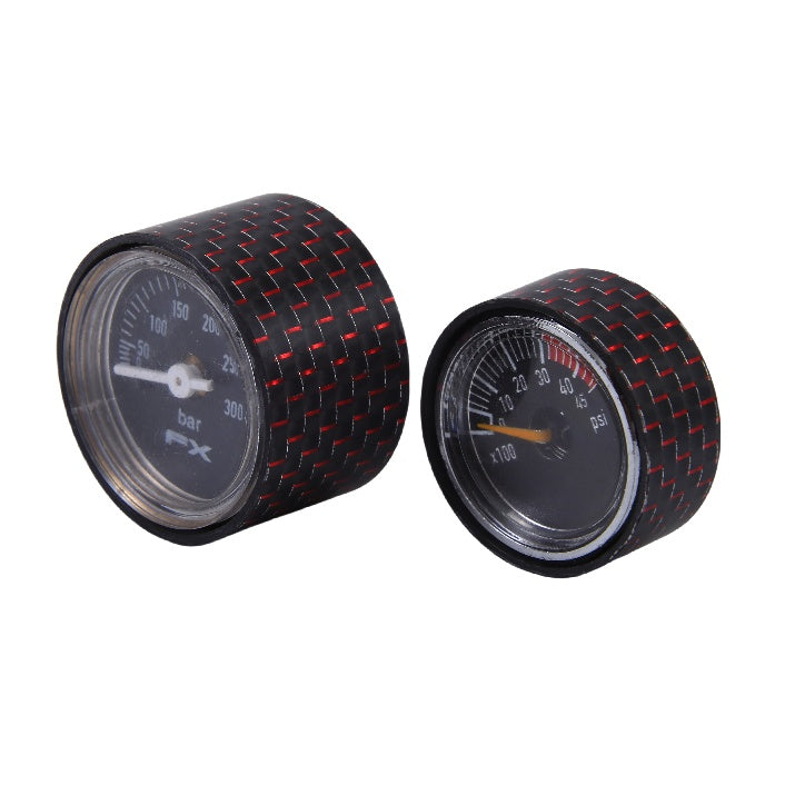 Carbon Fiber Pressure Gauge Cover-Fine Ruby
