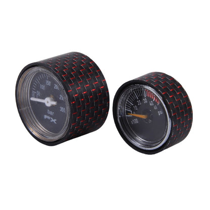 Carbon Fiber Pressure Gauge Cover-Fine Ruby