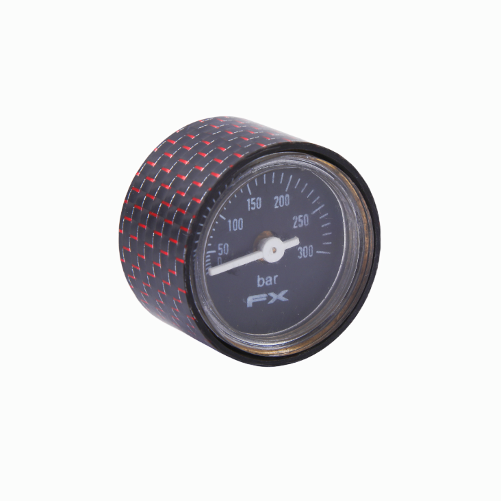 Carbon Fiber Pressure Gauge Cover-Fine Ruby