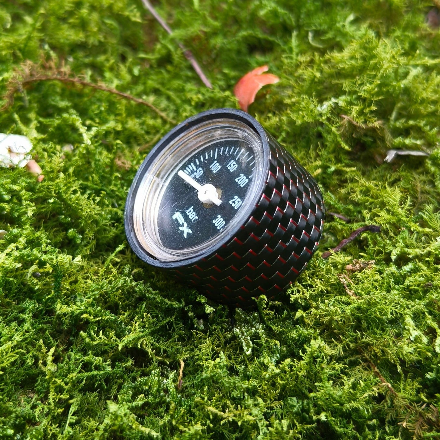 Carbon Fiber Pressure Gauge Cover-Fine Ruby